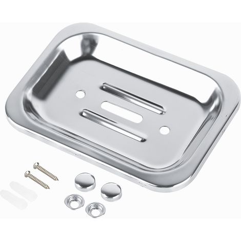 Porte-Savon Inox 304 Mural Avec Égouttoir Pour Salle De Bain Et Toilettes Lot De 1 (1/5)