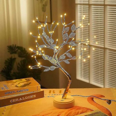 Lampe pour arbre en fil de cuivre, lampe pour arbre luciole - à piles + USB (1/5)
