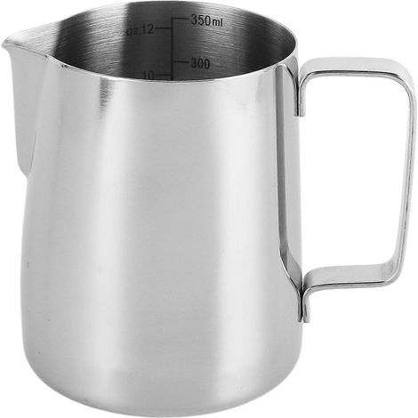 Kaffeedampfkännchen 350 ml, Edelstahl 304, hohe Wärmeleitfähigkeit, Milchaufschäumkännchen aus Kupfer