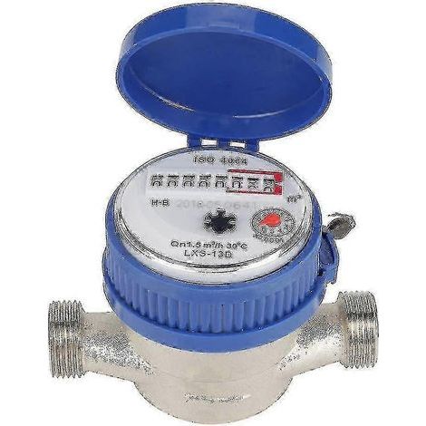 Compteur d'eau froide, débitmètre d'eau de 15 mm (1/2 pouce) pour jardin et maison (1/4)