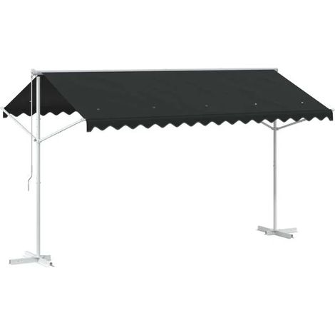 Store autoportant, 4 x 3 mètres, fibre de polyester, gris anthracite. (1/5)