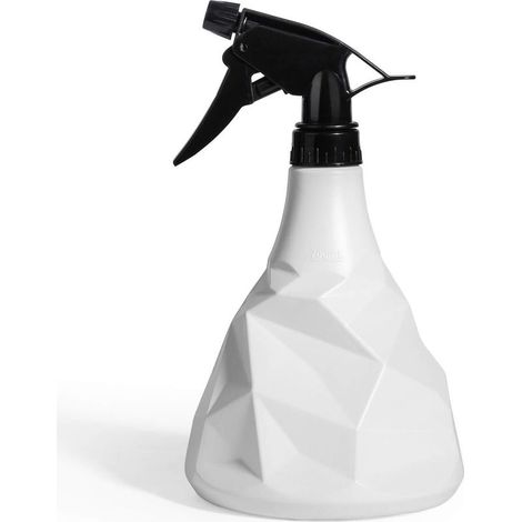Flacon pulvérisateur à pression manuelle vide de 700 ml, flacons pulvérisateurs à brouillard fin en plastique avec déclencheur, petit arrosoir pour la maison et le jardin, buse réglable (blanc) (1/5)