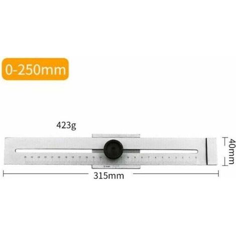 Bardusch - Stainless Steel Marking Ruler Ruler Plage de mesure en métal 250 mm, 1 pièce (1/3)
