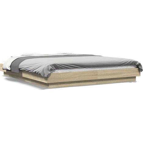 Maison Exclusive - Cadre de lit avec lumières LED sans matelas 150x200 cm (1/5)