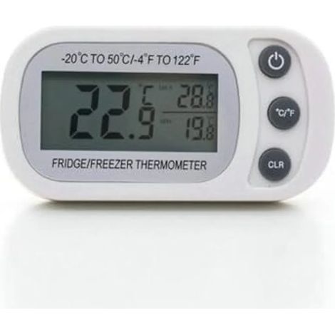 thermomètre de réfrigérateur, thermomètre interne de réfrigérateur, thermomètre de réfrigérateur, thermomètre numérique pour congélateur, thermomètre étanche pour réfrigérateur (max/min), à crochet (1/5)