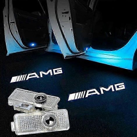 Fro Mercedes Benz, AMG, Projecteur de porte LED avec logo (2 pièces), Mercedes Benz Classe A, B, C, E, GL, GLA, GLC, GLE, GLS, M, EQC, et divers modèles 25- (1/3)