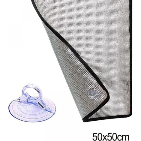 Film d'isolation thermique réfléchissant aluminium 7 mm – Dimensions 50 x 50 cm – Réduit la température intérieure de 8 à 10 °C