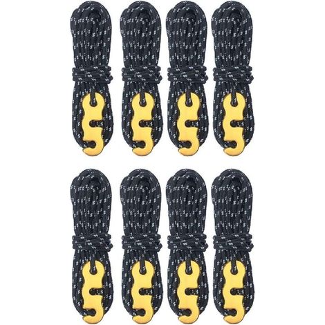 Corde de tente réfléchissante en nylon avec tendeur pour le camping, la randonnée et les auvents - 4 m (1/5)