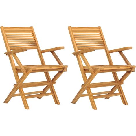 Maison Exclusive - Sedie pieghevoli 2 pezzi 55x62x90 cm Legno massello di teak (1/5)