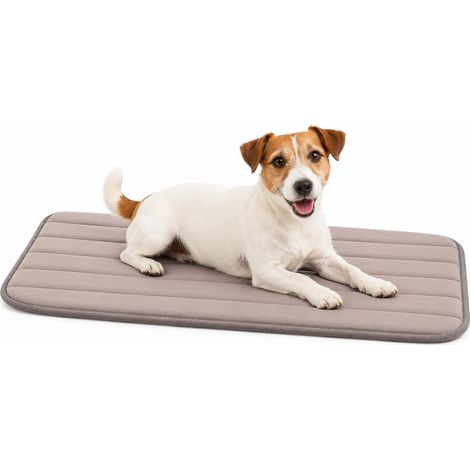 Panier Chien - Coussin Chien et Chat orthopédique Taupe - adapté Cage métallique - Mousse mémoire de Forme - 70,5 x 41,5 x 2 cm (1/5)