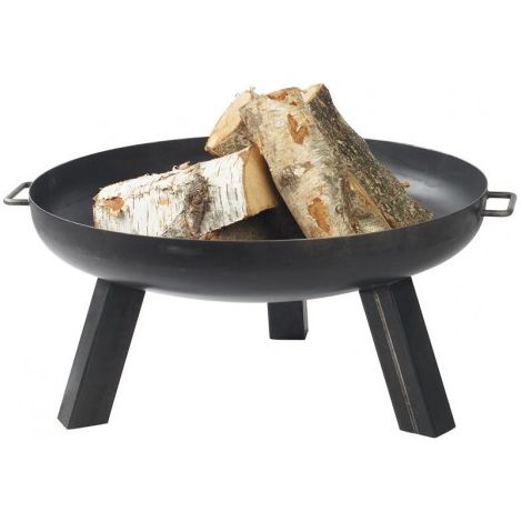 Feuerkorb Feuerschale Garten Pan 7 Feuerstelle 60 70 80 cm Schwarz Pflanzenschale E00454-70cm