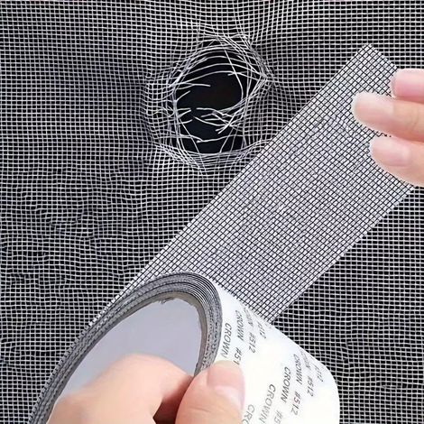 Ruban de réparation pour moustiquaire, bande adhésive auto-collante 5cm × 2m, raccommodage trou de toile anti-moustique (1/4)