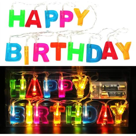 Kindfiber OÜ-Guirlande Lumineuse 1.3m 10 LES Lettres Blanc Chaud Decoration Chambre Ado Fille Interieur Photo Lumineuses Pour Fete Anniversaire Mariage Printemps (1/5)