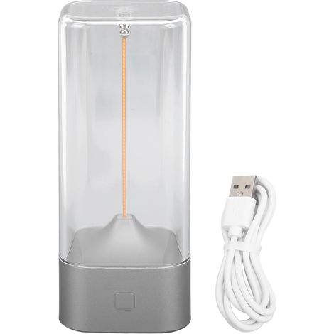 Lampe De Table Portable LED USB Rechargeable Touch Control Sans Fil Moderne Mèche Magnétique Lampe De Bureau Pour Bureau De Chevet Salon Bar Camping (Argent) (1/5)