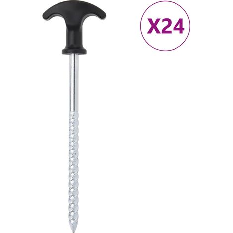 Zeltheringe 24 Stk. 17 cm Ø7 mm Verzinkter Stahl