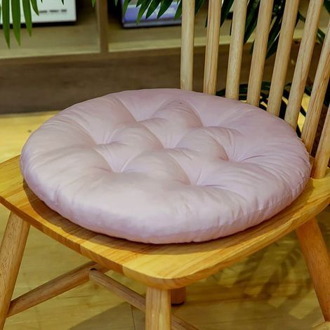 Coussin de siège de chaise rond en coton doux antidérapant Coussin de canapé Jardin Maison Intérieur Extérieur 15,8 x 15,8 pouces (1/5)