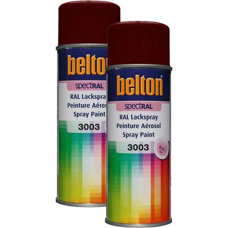 2 bombes de peinture Belton Spectral RAL3003 rouge rubis 400ml
