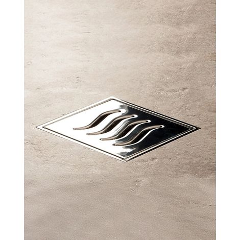 Scarico doccia 10x10 con sifone Uscita Dm 50 cromo (1/3)