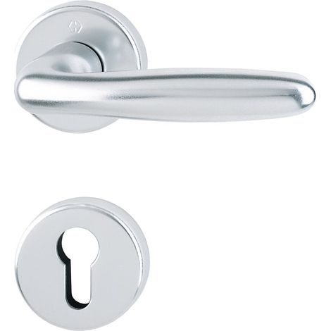 HOPPE® Drückergarnitur mit Rosetten Verona 1510/42KB/42KBS, Aluminium, 11908518 (1/3)