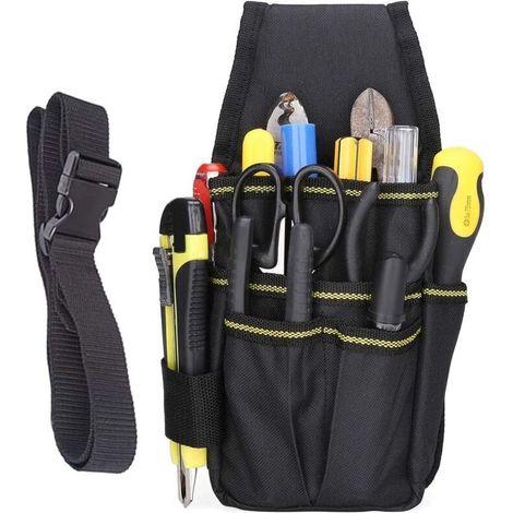 Multifunktionale Werkzeuggürteltasche (15 Taschen), Oxford-Material, doppelt verdickt/wasserdicht, für Elektriker (1/4)