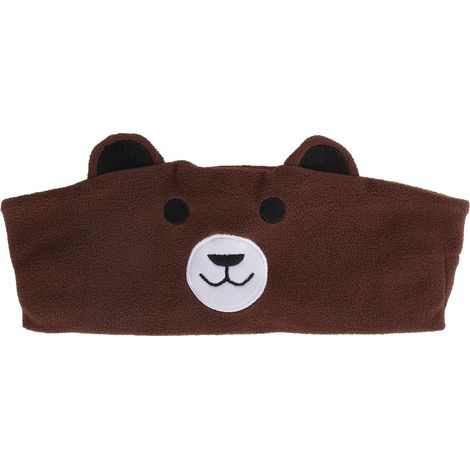 Bandeau de sommeil Bluetooth sans fil, doux et souple, avec motifs animaux pour enfants (ours). (1/5)