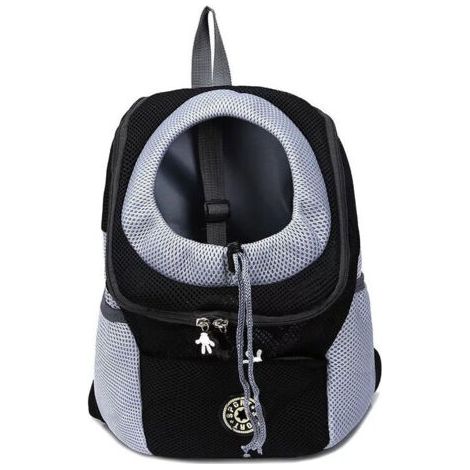 Sac à dos pour chien, transporteur pour animaux de compagnie portable et confortable, sac de transport pour animaux de compagnie pour le vélo, la randonnée, les voyages, le shopping (M,noir),, Ensolei (1/4)