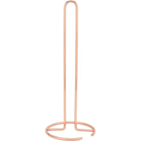 Freistehender Toilettenpapierrollenhalter, Aufbewahrungsregal für Toilettenpapier und Papierhandtücher für Büro und Küche (Roségold)