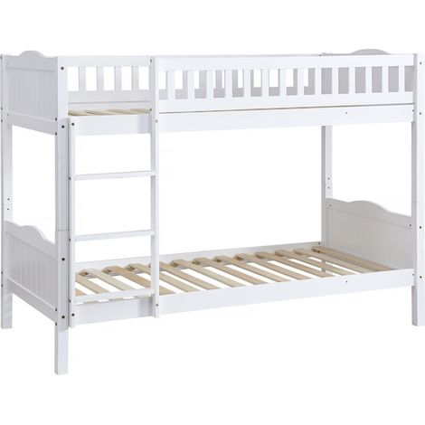 Kinder-Etagenbett "Gabriel" - Holz - Weiß - 90 x 190 cm