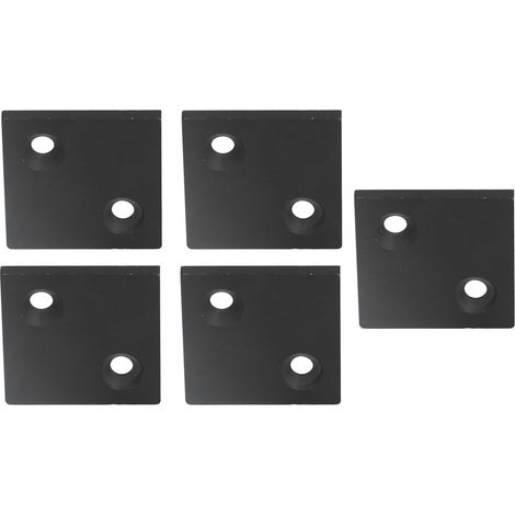 Doppelnut-Endkappen aus 8080-Aluminium, 5er-Pack, für 3D-Drucker und CNC-Fräsmaschinen, schwarz (1/5)
