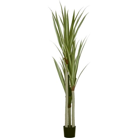 Plante artificielle de Yucca de 190 cm avec 39 feuilles dans un récipient en PEVA et ciment (1/5)