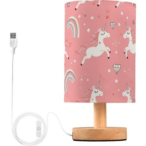 Kcldeci Lampe de chevet licorne mignonne pour chambre à coucher (1/5)