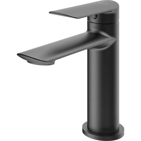 Mitigeur de lavabo sans garniture de vidage (bouchon) noir mat (1/4)