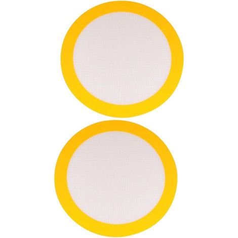 PRETYZOOM 2 Pièces Plaques De Cuisson Antiadhésives Tapis De Cuisson Pour Pizza Plat De Cuisson Rond Doublures De Moules à Gâteaux Ronds Tapis De Cuisson Four Cuisson Réutilisable'1x2 Pièces'25.4×25.4 (1/5)