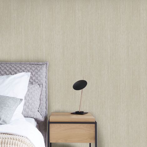 Papier peint intissé Classic Chic Uni 1005 x 52cm Taupe (1/5)