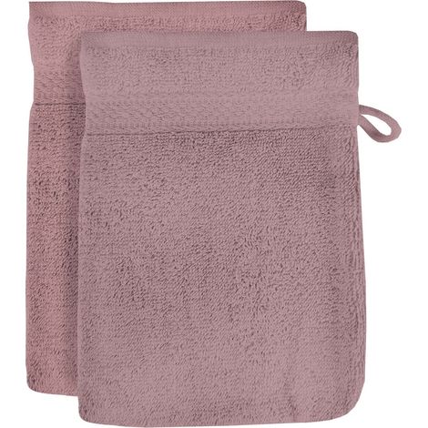 Soleil d'ocre Laguna Quantità di 2 Guanti di Gabinetto, Cotone, Rosa, 16 x 21 cm