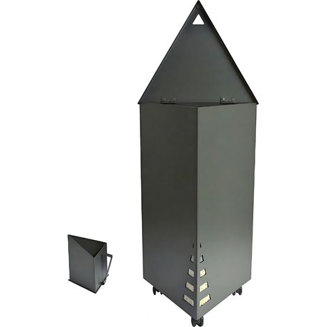Coffre à granulés à roulettes Tavlor Edilinox - Coloris Anthracite