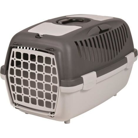 Box de transport Capri 2, XS-S, 37 x 34 x 55 cm, gris pour petit chien max 8 kg - Trixie (1/5)