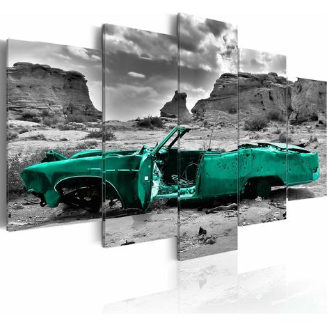 Tableau voiture verte - 200 x 100 cm (1/4)
