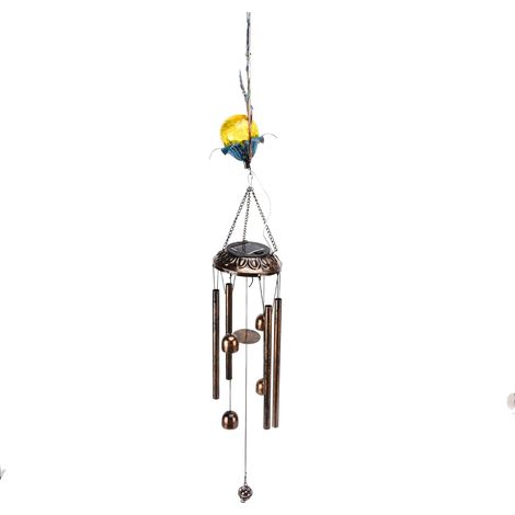 Lanterne solaire carillon en métal papillon, lampe suspendue LED solaire pour extérieur, imperméable jardin terrasse allée pelouse décoration, avec batterie intégrée. (1/5)