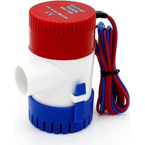 Pompe de cale 24 V CC, débit de 750 GPH, pompe à eau submersible pour bateau, kayak et usage marin (1/4)