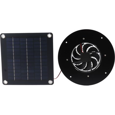 Ventilateur Solaire 22cm Kit 20W pour Poulailler, Serre, Camping-Car et Abri - Équipement Portable Énergie Verte (1/5)