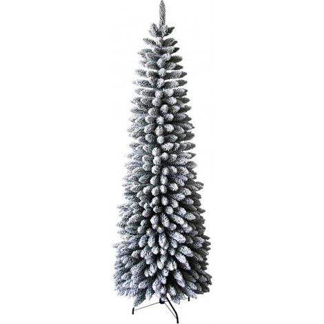 Verschneiter Weihnachtsbaum "Dimitri Slim" aus hochwertigem PVC für kleine Abmessungen -240 cm (1/3)