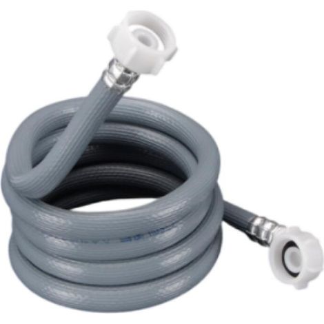 Tuyau d'arrivée d'eau froide 2,5 m (tuyau universel pour lave-vaisselle, lave-linge, droit/coudé à 90° 3/4") gris (1/5)