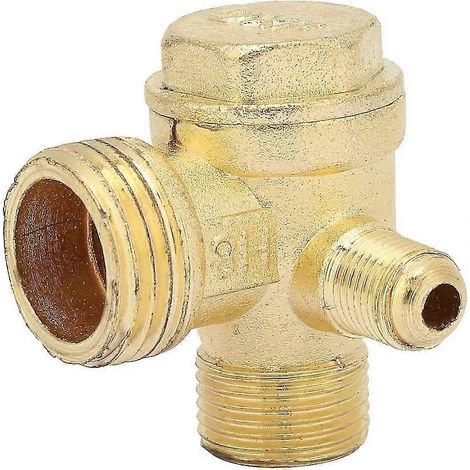 2023 - 3 Port Brass Male Threaded Air Compressor Check Valve, Check Thread, 3 Way Spare Parts (1/4)