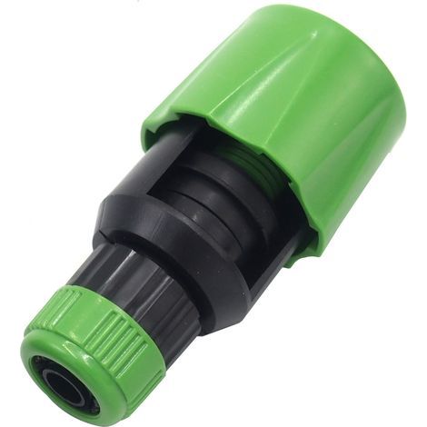 Adaptador conector para manguera de riego de jardín, plástico ABS, verde (1/3)