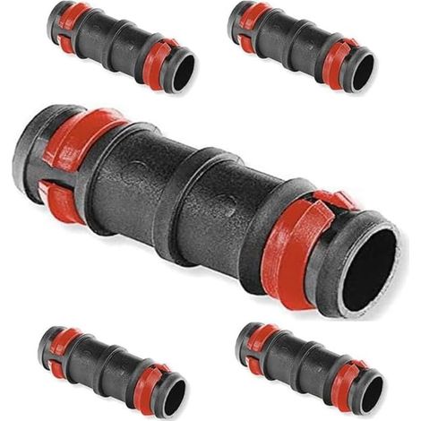 Set di 100 Raccordo irrigazione a goccia 16mm con Anello di Sicurezza  Manicotto connettore tubo 16 mm  Raccordo Goccia per Tu