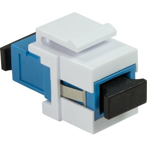 LOGILINK SC-Simplex Kupplung NK0034 blau/weiß, Einbau in Keystone Panels