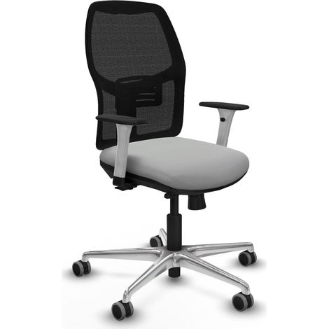 Sedia ufficio piqueras y crespo Alfera pelle sintetica nero grigio (1/2)
