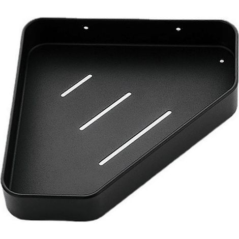 Étagère d'angle de rangement pour salle de bain, antirouille, auto-drainante, fixée au mur, idéale pour les articles de toilette, la salle de bain, la cuisine et le salon. Barre sans crochets. Élégant (1/5)