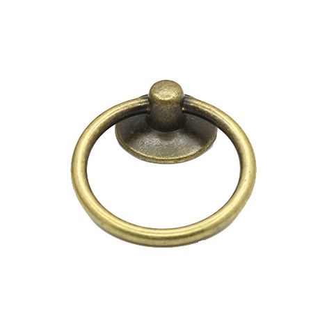 AIDUCHO Lot De 12 Poignées Rondes Pour Tiroir Ou Armoire - Style Vintage - Trou Unique - Bronze Vert